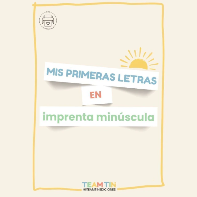 Portada real de Mis Primeras Letras en Imprenta Minúscula